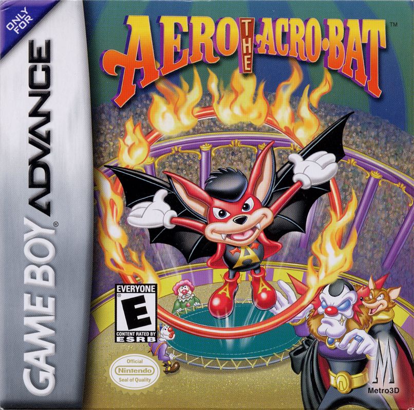 Aero the Acro-Bat box art for GameBoy Advance